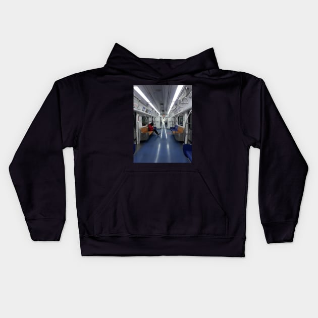 Subway Train Kids Hoodie by Grindelia